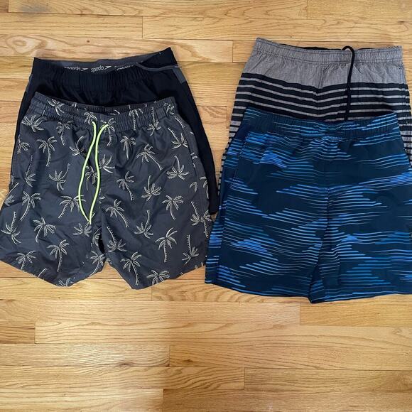 4 pairs men’s swim trunks S and M Speedo Old Navy Kirkland - Picture 1 of 5